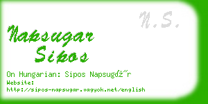 napsugar sipos business card